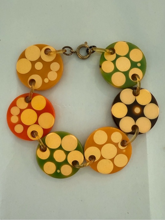 Charles Elkaim Jewelry - Vintage Charles Elkaim Bakelite Link Bracelet